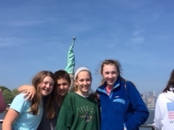 8th graders visiting the Statue of Liberty this week.