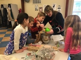 First Grade Makes Dog Bones to Donate to the Humane Society