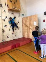 5th grade "rocks" the climbing wall
